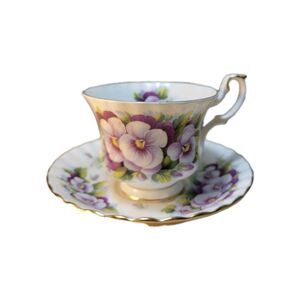 Vintage Golden Crown E&R  Teacup &Saucer Remembrance Series "Devotion"